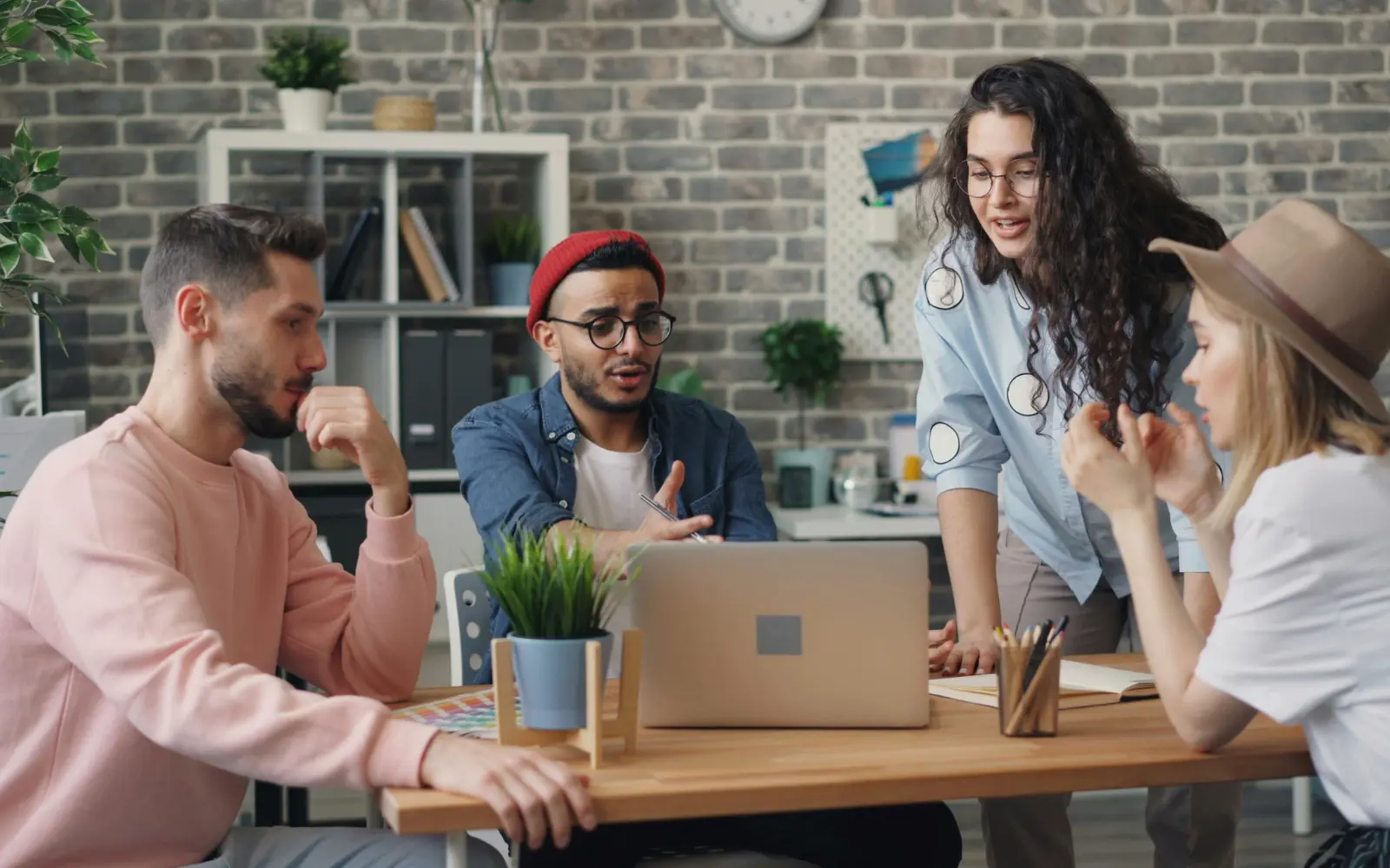 Team collaborating on website project for a U.S. client